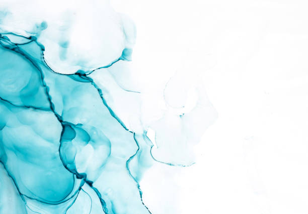 istock Abstract color background, hand drawn alcohol painting, liquid ink technique 1312110470