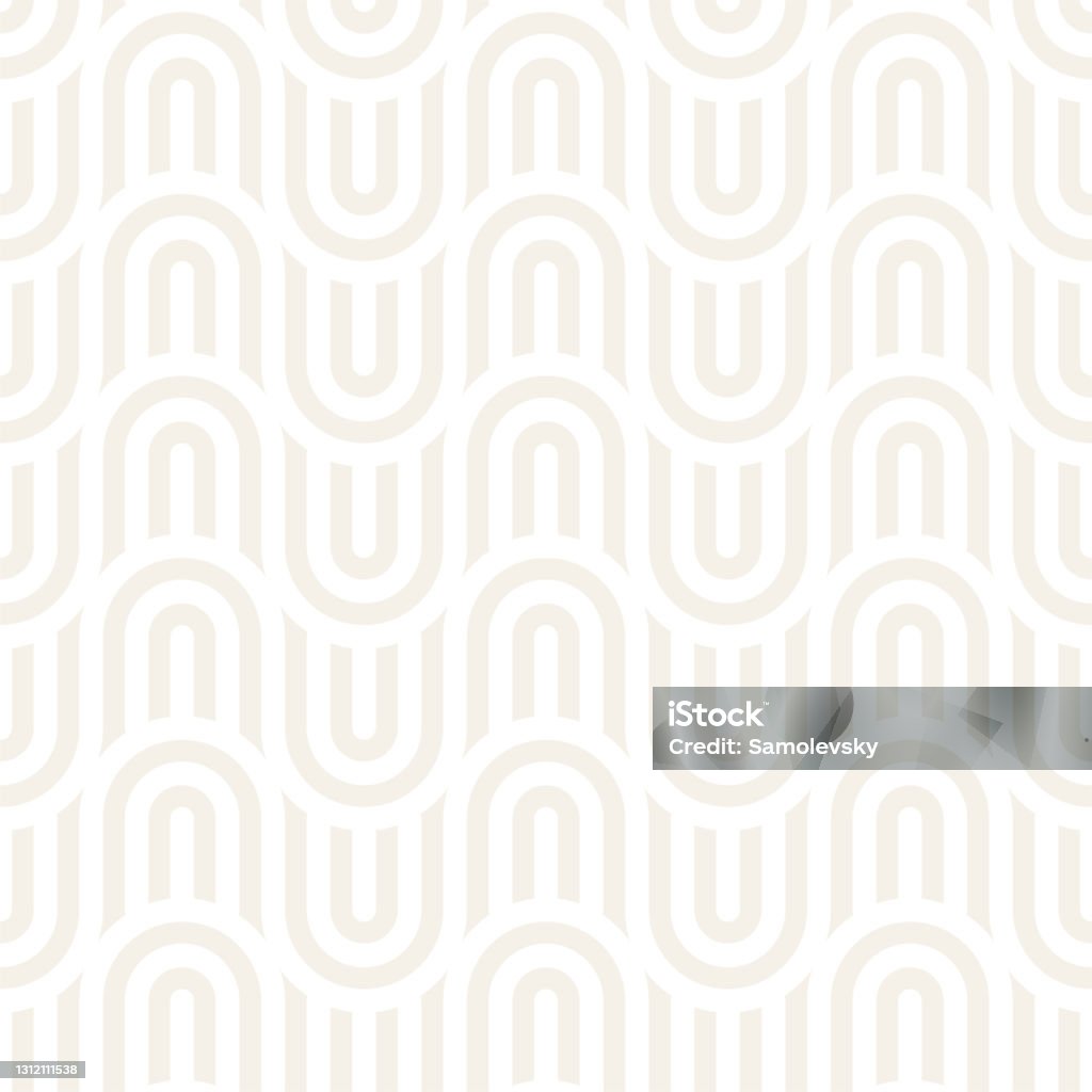 Vector seamless subtle lines mosaic pattern. Modern stylish abstract texture. Repeating geometric tiles - Royalty-free Padrão arte vetorial