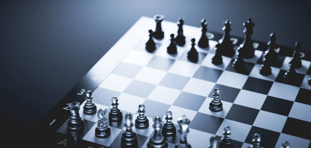 istock Chess game. Strategic desicion making. Plan and competition 1312117880