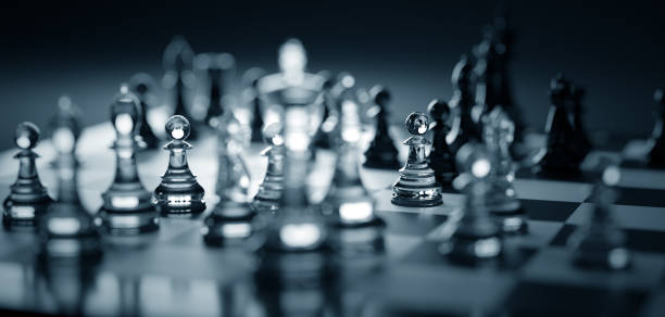 istock Chess game. Strategic desicion making. Plan and competition 1312117883