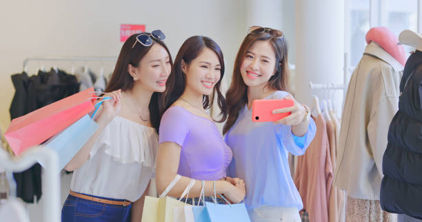 istock women take selfie by smartphone 1312118739