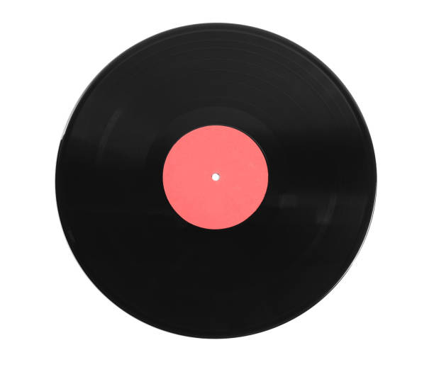 istock Vintage vinyl record on white background, top view 1312123853