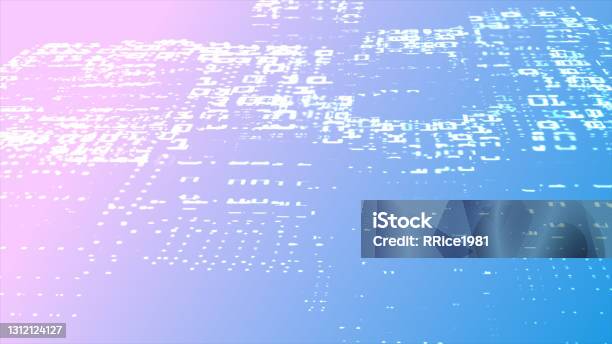 Pink Programming Backround Pink And Blue Binary Programming Image Digital Background Stock Photo ...