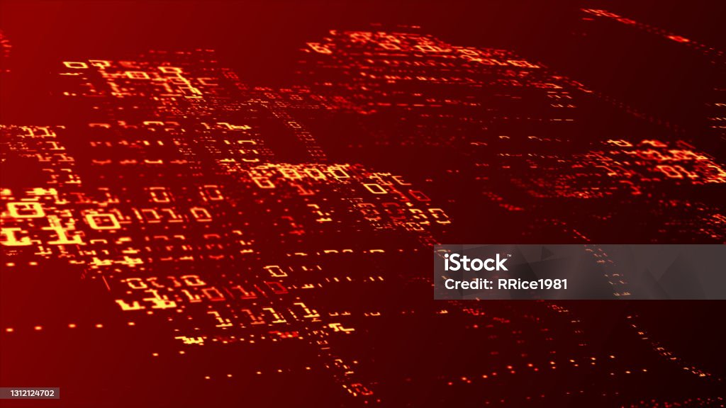 Red Binary Programming Image Digital Background Stock Photo - Download ...