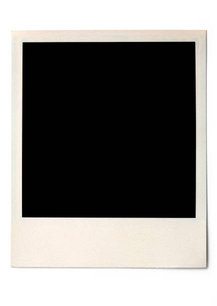 Image of old blank photo with shadow on white background Image of old blank photo with shadow on white background instant print transfer stock pictures, royalty-free photos & images