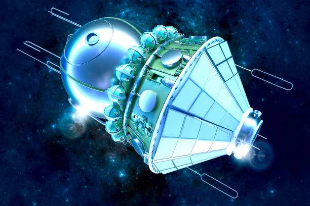 istock The Vostok spacecraft orbits the Earth. Man's first flight in low earth orbit. Inside the capsule Yuri Gagarin 1312130782