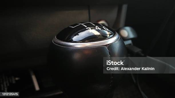 Manual Transmission Handle Removable 5 And 6 Gearshift Stages Macro Design Work Stock Photo - Download Image Now