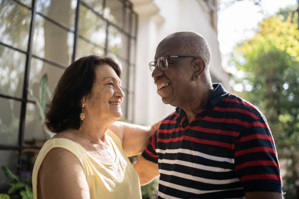 istock Senior couple dancing outdoors 1312135590
