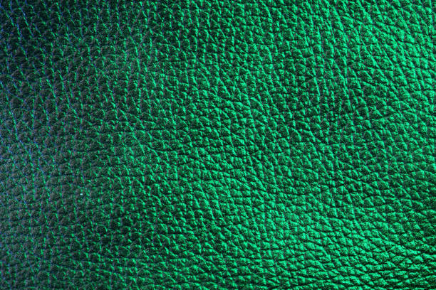 leder ist mehrfarbig beleuchtet - leather green hide textured effect stock-fotos und bilder