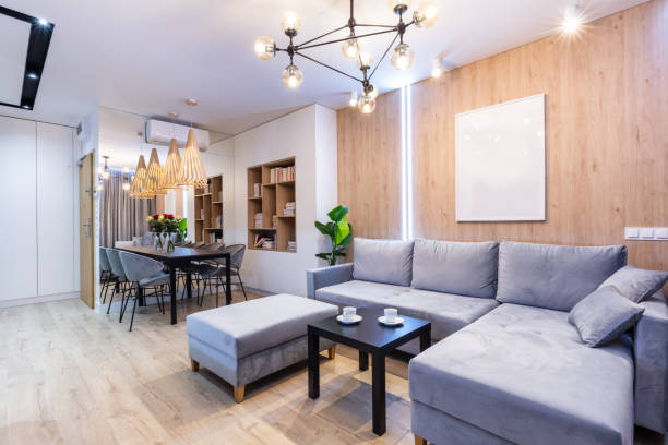 istock Small apartment design living room 1312143616