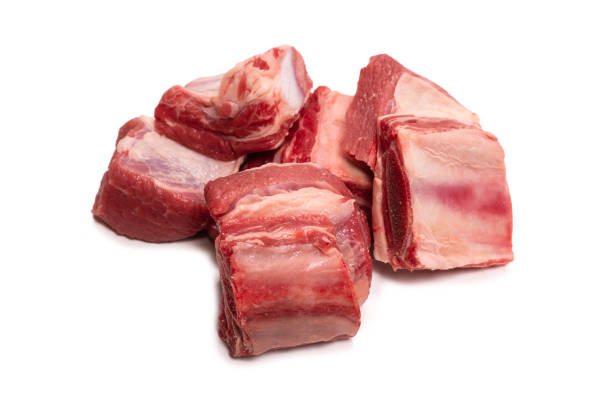 istock Raw beef ribs isolated on white background. 1312146170