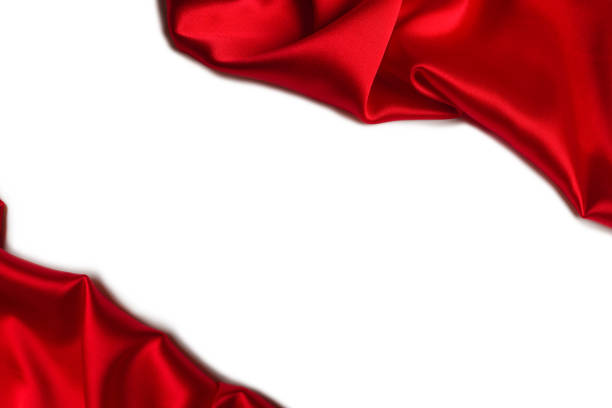 istock Red silk or satin luxury fabric texture can use as abstract background. 1312146233
