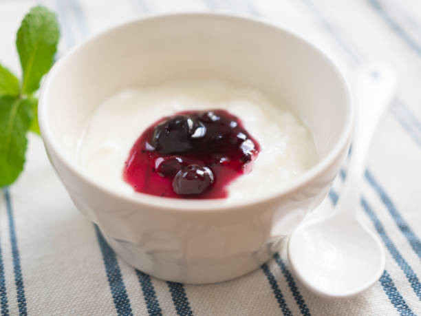 istock Yogurt  with Blueberry Sauce 1312146703