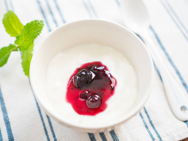 istock Yogurt  with Blueberry Sauce 1312146704