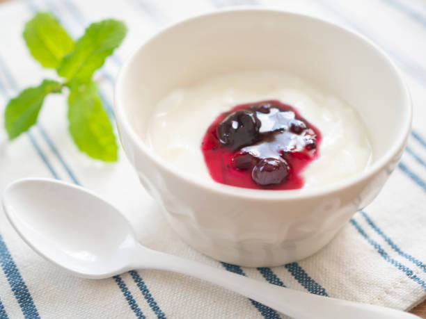 istock Yogurt  with Blueberry Sauce 1312146706