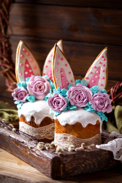 istock easter cake with rabbit ears made of gingerbread 1312153803