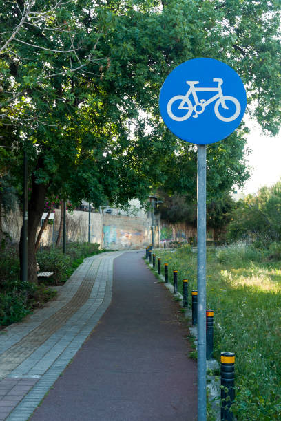 istock Sign for cyclists in the park 1312155284