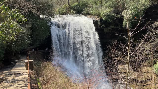 Beautiful wide view of Dry Falls waterfall