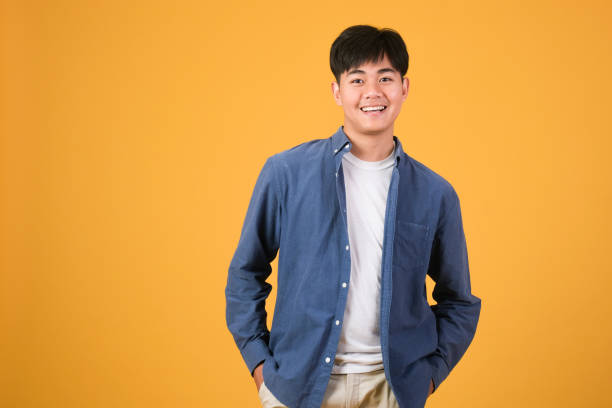 istock Portrait confident handsome young man, studio shot 1312159382