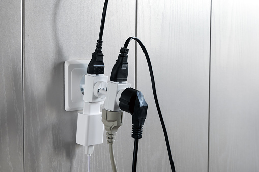 Electric Plug. Digitally Generated Image isolated on white background
