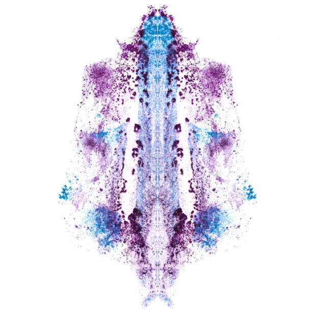 Smudged Blue and Purple Eyeshadow Rorschach Inkblot Pattern