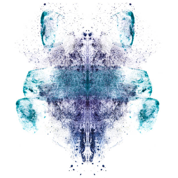 Smudged Blue and Purple Eyeshadow Rorschach Inkblot Pattern