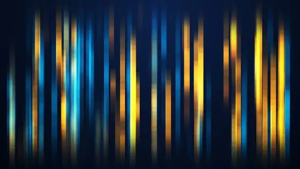 Photo of Abstract blue luxury geometric motion background with golden lines. Seamless looping. Video animation Ultra HD 4K 3840x2160