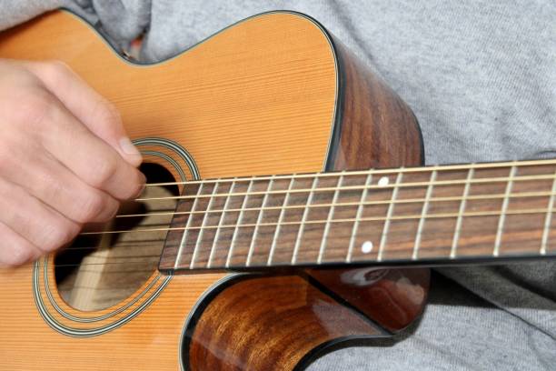 istock Right Hand Strumming on a Guitar 1312162273