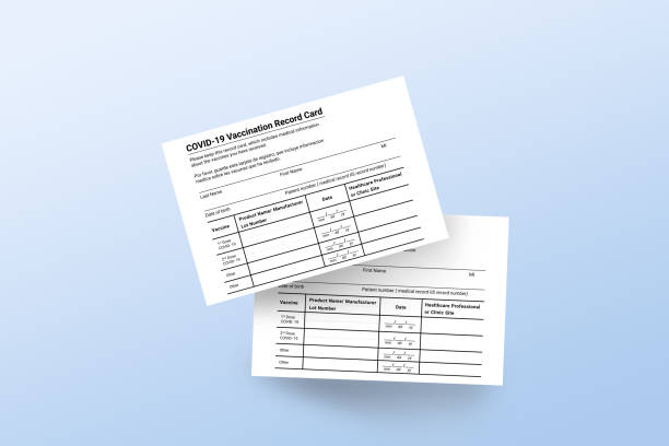 Immune passport or certificate for travel concept. Coronavirus vaccination record card. 2019-ncov Covid-19 Corona Virus Coronavirus vaccination record card. Immune passport or certificate for travel concept. 2019-ncov Covid-19 Corona Virus immunization certificate photos stock pictures, royalty-free photos & images