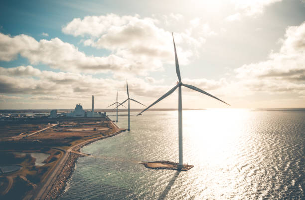 istock Wind turbines in the ocean 1312167457