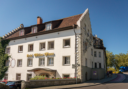 Meersburg, Germany, September 2016 - Hotel building  in the city of Meersburg, Germany