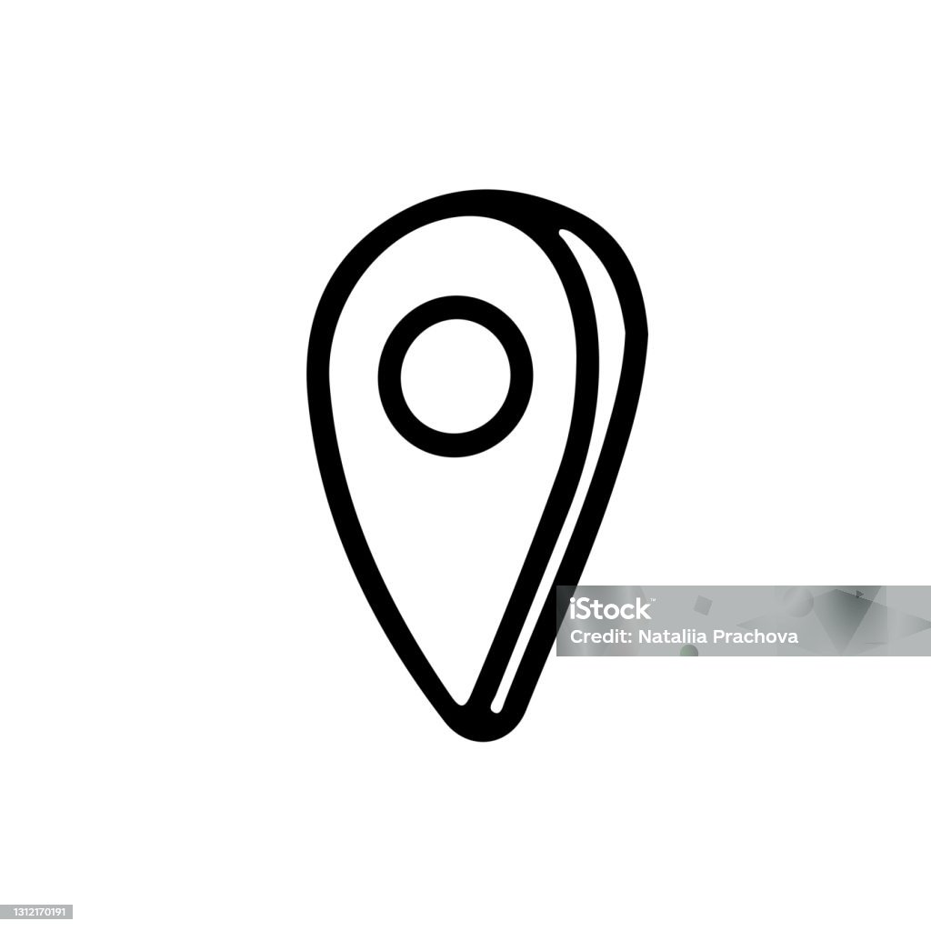 Map Indication Line Hand Drawn Map Indication In Doodle Style Isolated On White Background ...