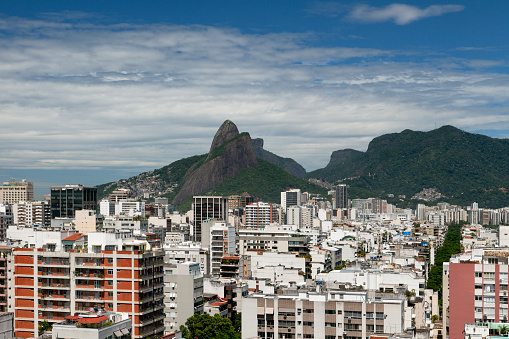 View of Ipanema district residential buildings in Rio de Janeiro, Brazil.