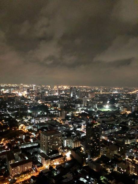 istock Aerial night view of Bangkok 1312172801