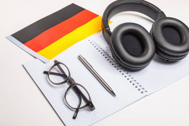 istock Learning foreign languages in Germany with audio recordings and headphones 1312173763