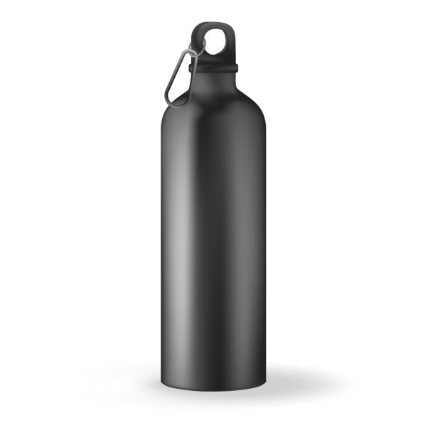 istock Fitness running blender Bike metal reusable drink flask. 3d realistic vector mockup. Illustration of container water for sport bike and fitness. 1312174979