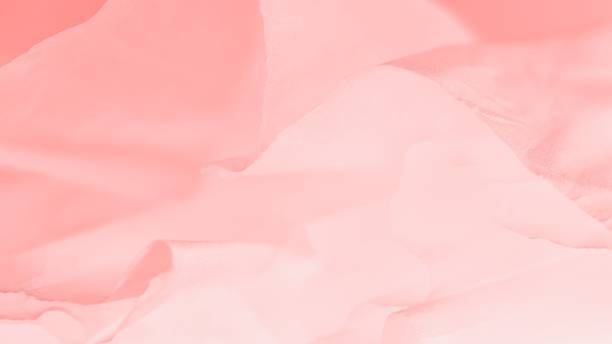 istock Wavy pink fabric, light abstract blurred panorama background 1312175194