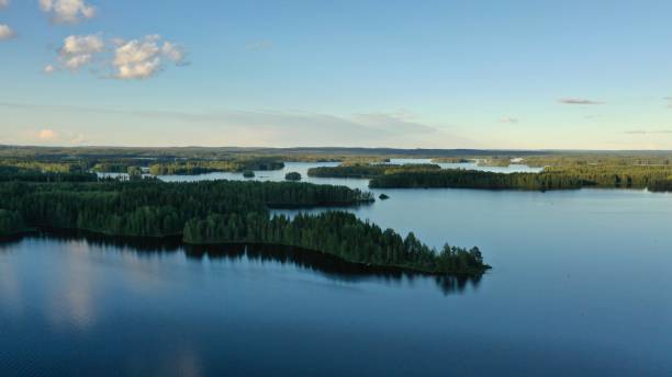 Scandinavian Wilderness and Finnish Lakelands stock photo