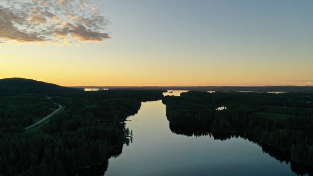 Finnish lakelands stock photo