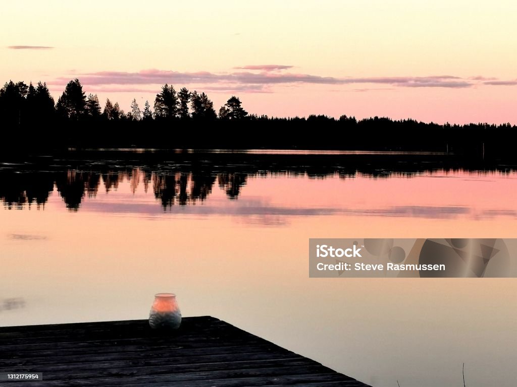 Finnish LakeLands Nature Solitude Wilderness Beauty In Nature Stock Photo