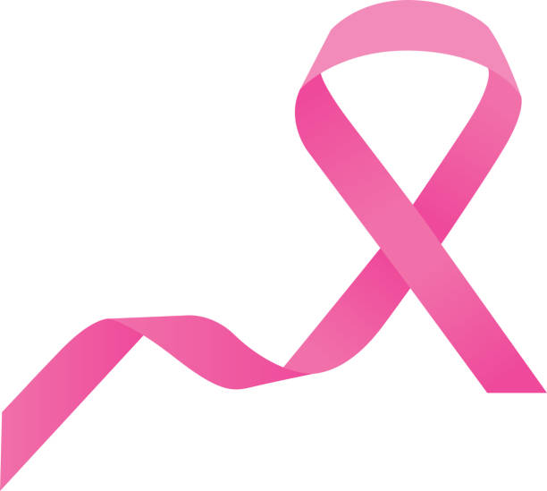 istock Breast Cancer Awareness Pink Ribbon om Whate Background. Vector stock illustration 1312176116