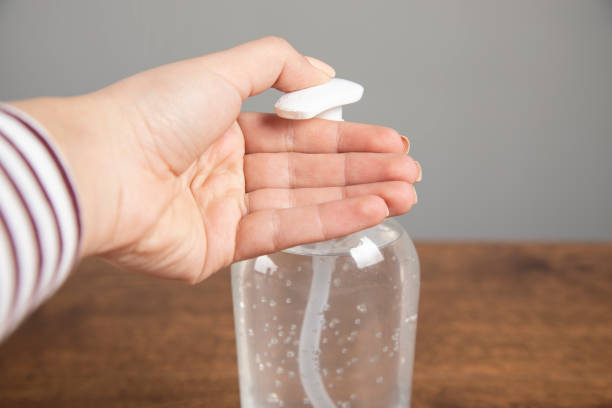 istock Hand sanitizer alcohol gel rub clean hands 1312176277