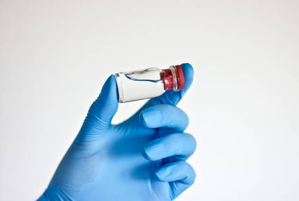 Close up shot of vaccines in a laboratory - Illustration for flu shot and Covid-19 vaccines