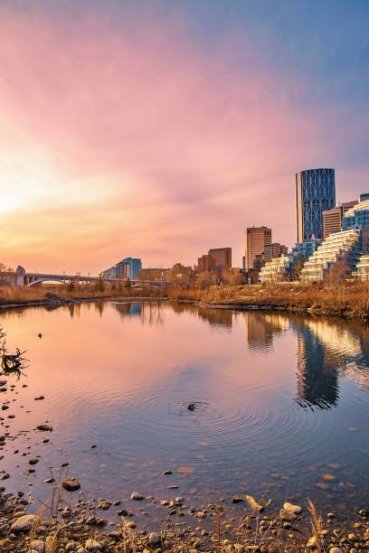 istock Calgary Skyline Reflecting On A Park Lake At Sunrise 1312184370