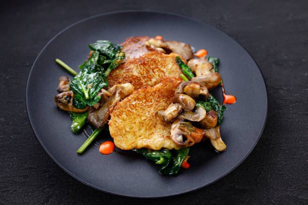 istock Hash brown potato, tasty vegetable vegan pancakes 1312187657