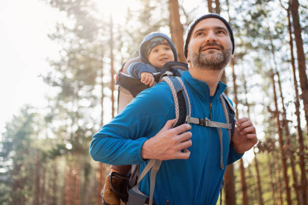 istock Hiking with daddy in nature 1312188878