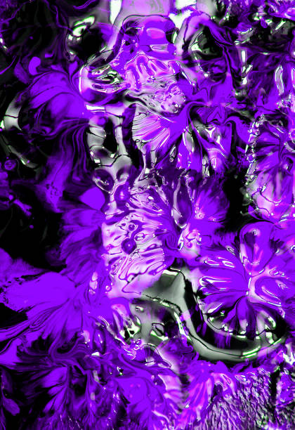 istock Purple and black blot paint chaos background. Minimal abstract creative wallpaper 1312190741