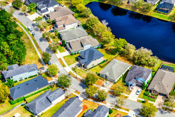 istock Suburban Community Aerial 1312197416