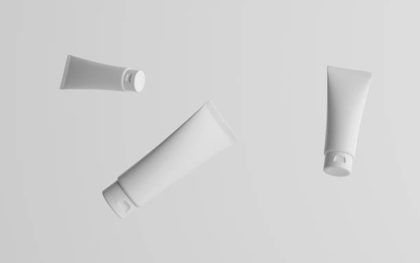 istock 100ml Cosmetic Cream Tube Packaging Mockup - Multiple Floating Tubes 1312202517