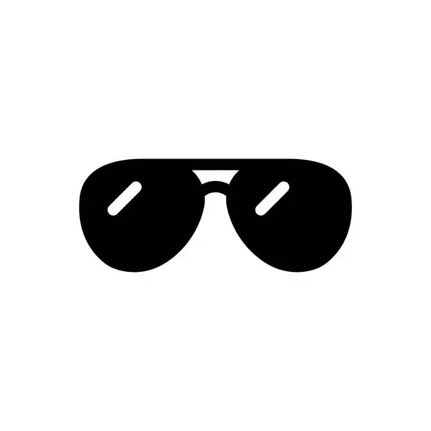 Vector illustration of Sunglasses Vector Glyph Icon. Hotel and Services Symbol EPS 10